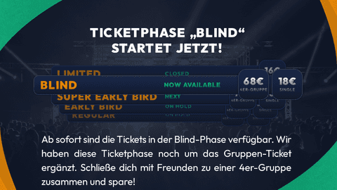 "BLIND" Ticketphase gestartet! Beitragsbild
